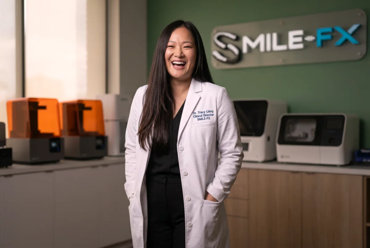 Dr. Tracy Liang in the SMILE-FX® In-House 3D Printing Lab