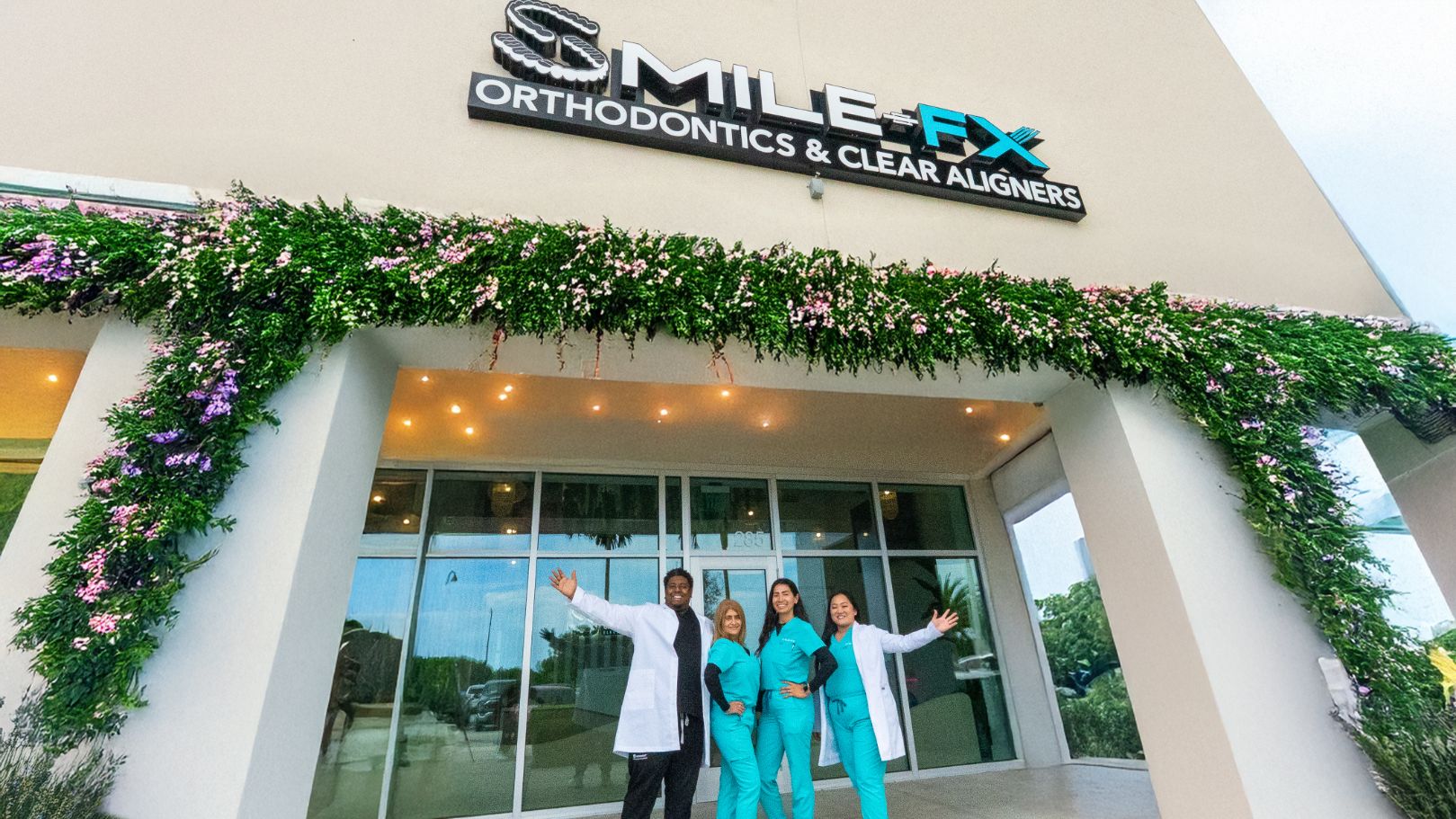 The SMILE-FX Team Outside the Front Door